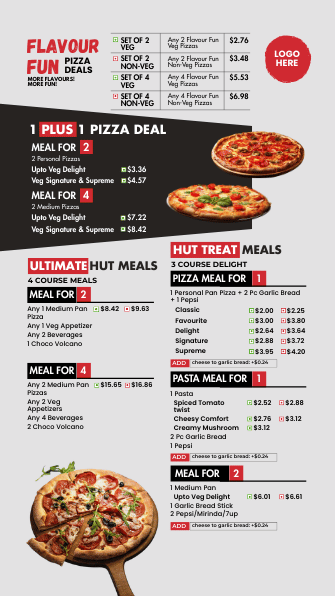 Pizza Vertical Menu  template